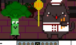 image bg Cat Chef and Broccoli