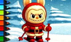 Easy Coloring Labubu Time image