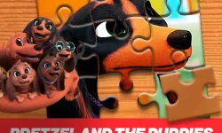 Pretzel and the puppies Jigsaw Puzzle image