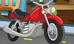 Cartoon Motorbike Jigsaw image