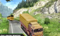 US Army Uphill Offroad Mountain Truck Game 3D image