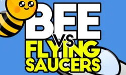 Bee vs flying saucers image