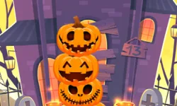 image bg Pumpkin tower halloween