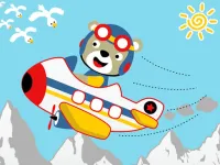 Friendly Airplanes For Kids Coloring image