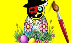 Sprunki Easter Coloring image