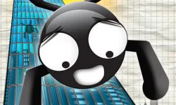 Stickman fleeing image