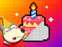 image bg Wolfoo Birthday Pixel Art