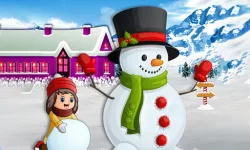 Kids and Snowman Dress Up image