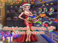 image bg Elsa Frozen Christmas Dress up