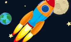 image bg Space ship rise up