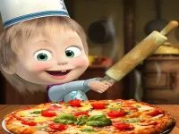 Masha and the Bear Pizzeria ! Pizza Maker Game onl image