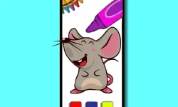 Funny Mouse Coloring Time image