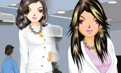 image bg Office Girl Dress up