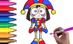 Pomni Coloring Time image