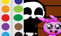 Baby Sprunki incredibox Coloring image