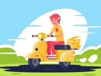 City Scooter Rides Jigsaw image