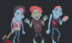 Zombies And Skeletons Coloring image